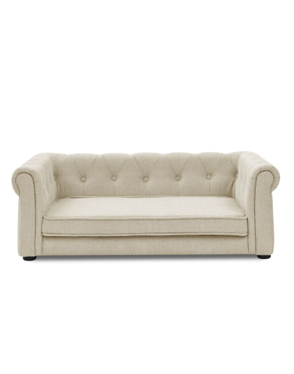 Elegant Rectangle Pet Bed for Medium and Large Dogs, Durable Elevated Dog Sofa Bed, Comfortable Dog Couch, Modern and Stylish Dog Sofa for Large Dogs,Beige