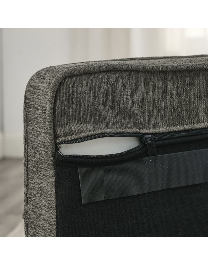 Elegant Rectangle Pet Bed for Medium and Large Dogs, Durable Elevated Dog Sofa Bed, Comfortable Dog Couch, Modern and Stylish Dog Sofa for Large Dogs,Dark grey