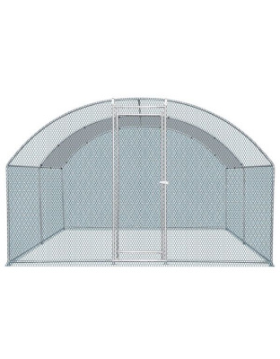 13 x 10 ft Large Metal Chicken Coop, Walk-in Poultry Cage Chicken Hen Run House with Waterproof Cover, Rabbits Cats Dogs Farm Pen for Outdoor Backyard Farm Garden