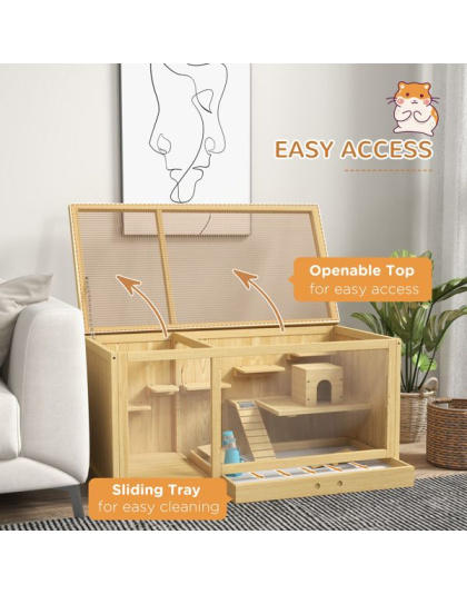Wooden Hamster Cage ( Amazon Shipping)(Prohibited by WalMart)