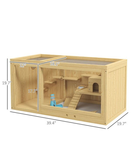 Wooden Hamster Cage ( Amazon Shipping)(Prohibited by WalMart)
