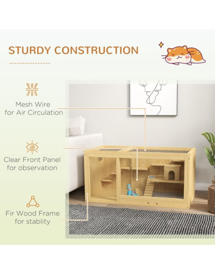 Wooden Hamster Cage ( Amazon Shipping)(Prohibited by WalMart)