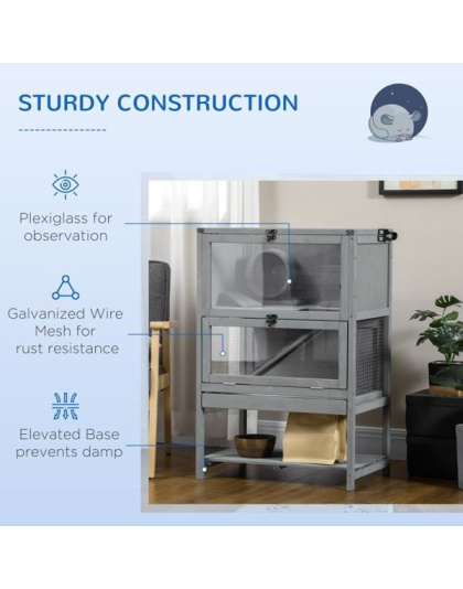 Wooden Hamster Cage Mice Habitat Rat Habitat ( Amazon Shipping)(Prohibited by WalMart)
