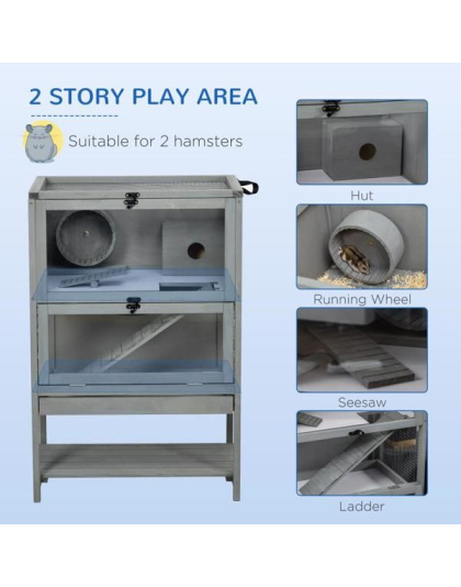 Wooden Hamster Cage Mice Habitat Rat Habitat ( Amazon Shipping)(Prohibited by WalMart)