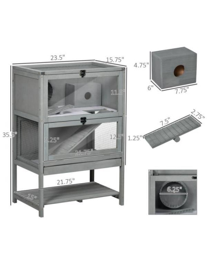 Wooden Hamster Cage Mice Habitat Rat Habitat ( Amazon Shipping)(Prohibited by WalMart)