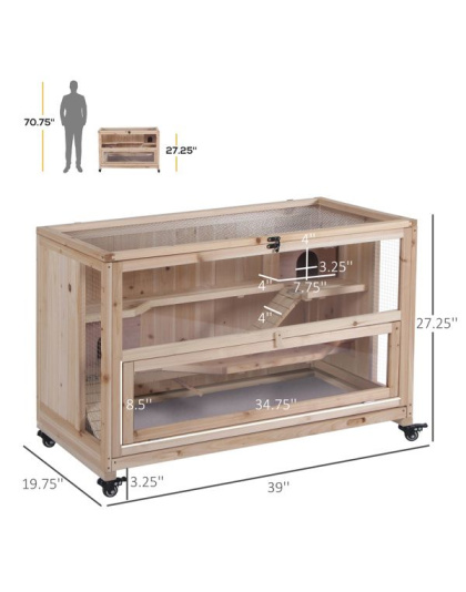 Wooden Hamster Cage ( Amazon Shipping)(Prohibited by WalMart)