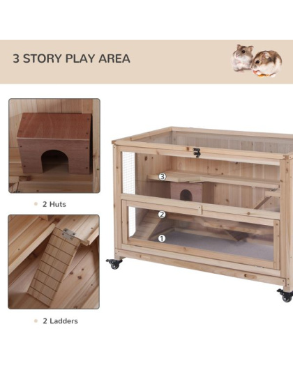 Wooden Hamster Cage ( Amazon Shipping)(Prohibited by WalMart)