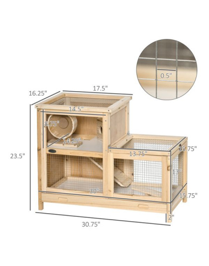 Wooden Hamster Cage ( Amazon Shipping)(Prohibited by WalMart)