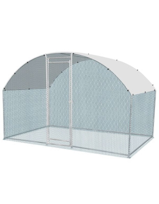 6.5 x 10 ft Large Metal Chicken Coop, Walk-in Poultry Cage Chicken Hen Run House with Waterproof Cover, Rabbits Cats Dogs Farm Pen for Outdoor Backyard Farm Garden