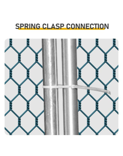 6.5 x 10 ft Large Metal Chicken Coop, Walk-in Poultry Cage Chicken Hen Run House with Waterproof Cover, Rabbits Cats Dogs Farm Pen for Outdoor Backyard Farm Garden