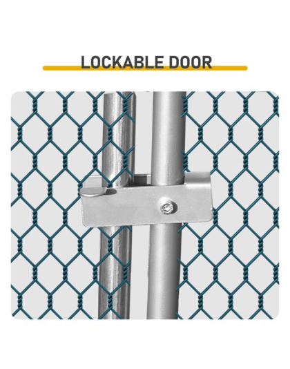 6.5 x 10 ft Large Metal Chicken Coop, Walk-in Poultry Cage Chicken Hen Run House with Waterproof Cover, Rabbits Cats Dogs Farm Pen for Outdoor Backyard Farm Garden