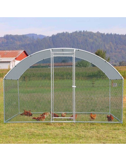 6.5 x 10 ft Large Metal Chicken Coop, Walk-in Poultry Cage Chicken Hen Run House with Waterproof Cover, Rabbits Cats Dogs Farm Pen for Outdoor Backyard Farm Garden