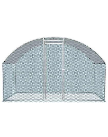 6.5 x 10 ft Large Metal Chicken Coop, Walk-in Poultry Cage Chicken Hen Run House with Waterproof Cover, Rabbits Cats Dogs Farm Pen for Outdoor Backyard Farm Garden