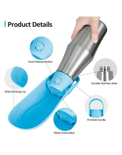 Portable Folding Pet Water Bottle for Outdoor Trip