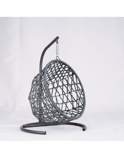 Cat Swing Bed with Stand & Cushion, Cat Egg Chair with Rattan Wicker Appearance, Indoor Hanging Swinging Cat Bed for Cats, Small Dogs, and Small Animals, Gray