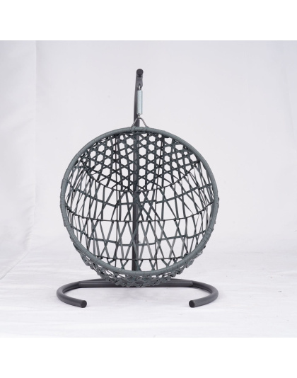 Cat Swing Bed with Stand & Cushion, Cat Egg Chair with Rattan Wicker Appearance, Indoor Hanging Swinging Cat Bed for Cats, Small Dogs, and Small Animals, Gray