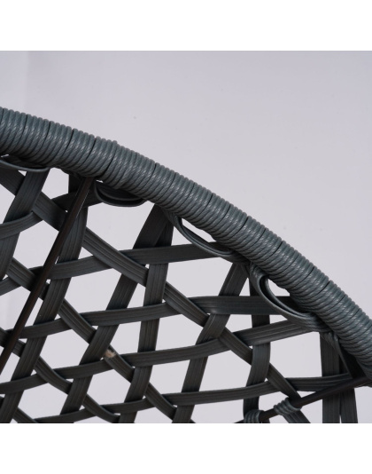 Cat Swing Bed with Stand & Cushion, Cat Egg Chair with Rattan Wicker Appearance, Indoor Hanging Swinging Cat Bed for Cats, Small Dogs, and Small Animals, Gray