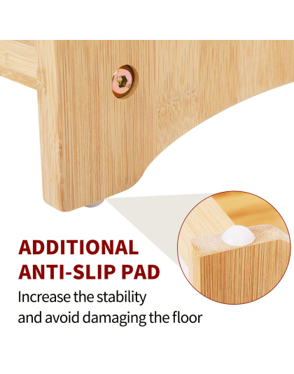 Gardenia Raised Dog Bowl Stand for Medium Sized Dogs, Elevated Dog Bowls, Bamboo Raised Dog Bowl, Dog Food Bowl Stand, Feeding Station