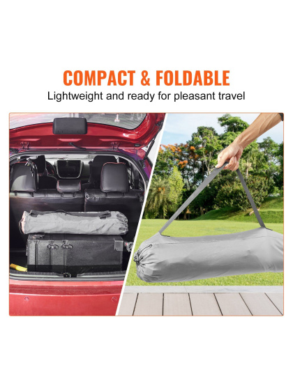 VEVOR Baby Playpen with Canopy, Indoor/Outdoor Portable Playpen for Babies and Toddler, Lightweight & Foldable, Pop Up Toddler Play Yard with 3 Sun-Shades & Travel Bag for Park Beach Home, 59.8"x59.8"