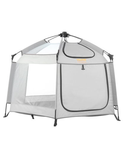 VEVOR Baby Playpen with Canopy, Indoor/Outdoor Portable Playpen for Babies and Toddler, Lightweight & Foldable, Pop Up Toddler Play Yard with 3 Sun-Shades & Travel Bag for Park Beach Home, 59.8"x59.8"